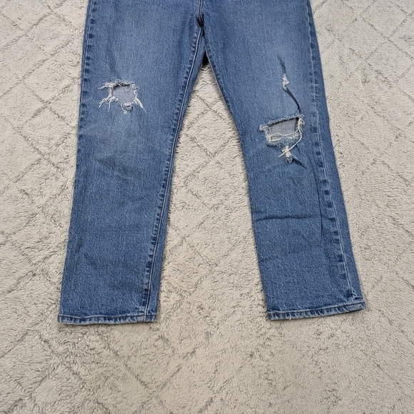 Levi's Jeans Women's 31 Blue 501 Original Fit High Rise Straight Leg Button Fly - Picture 2 of 10